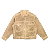  STUSSY X LEVI'S DYED JACQUARD JACKET BROWN 