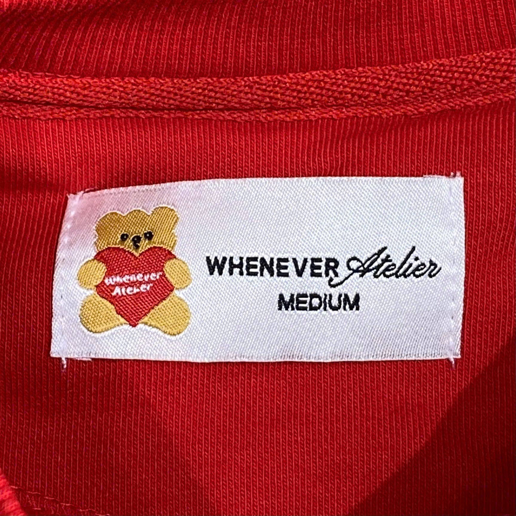  WHENEVER BEAR LONG SLEEVES T-SHIRT RED 