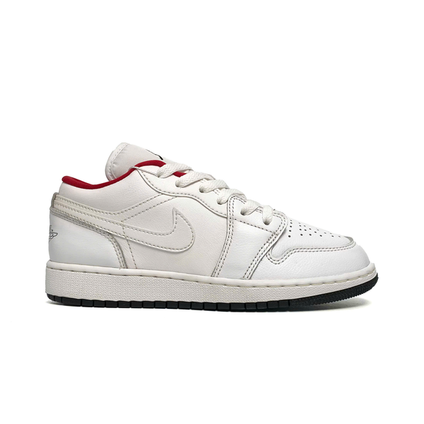  NIKE AIR JORDAN 1 LOW WHITE GYM RED BLACK 553560-164 