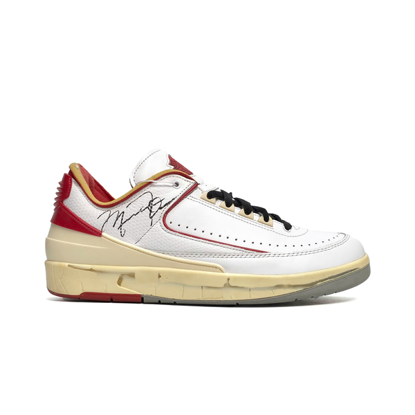  NIKE OFF-WHITE X AIR JORDAN 2 RETRO LOW SP WHITE VARSITY RED DJ4375-106 