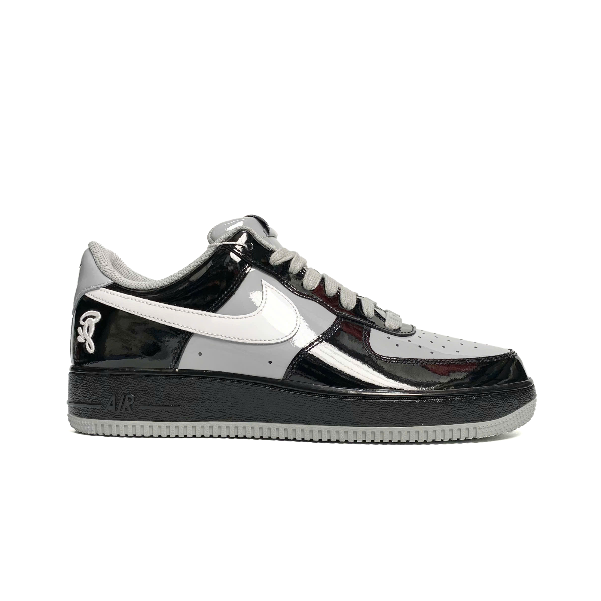 NIKE AIR FORCE 1 LOW CENTRAL CEE BLACK WHITE SMOKE GREY - IO9974-010 