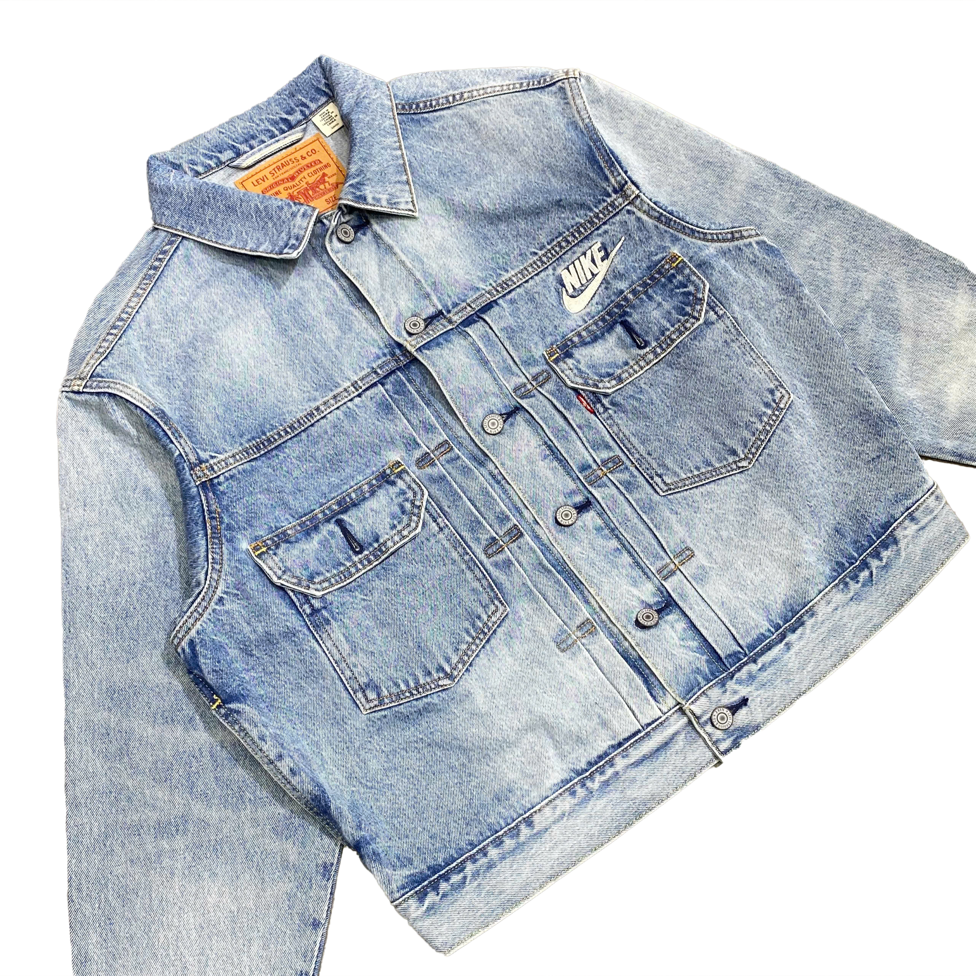  LEVI'S X NIKE VINTAGE TYPE II TRUCKER JACKET LIGHT BLUE 