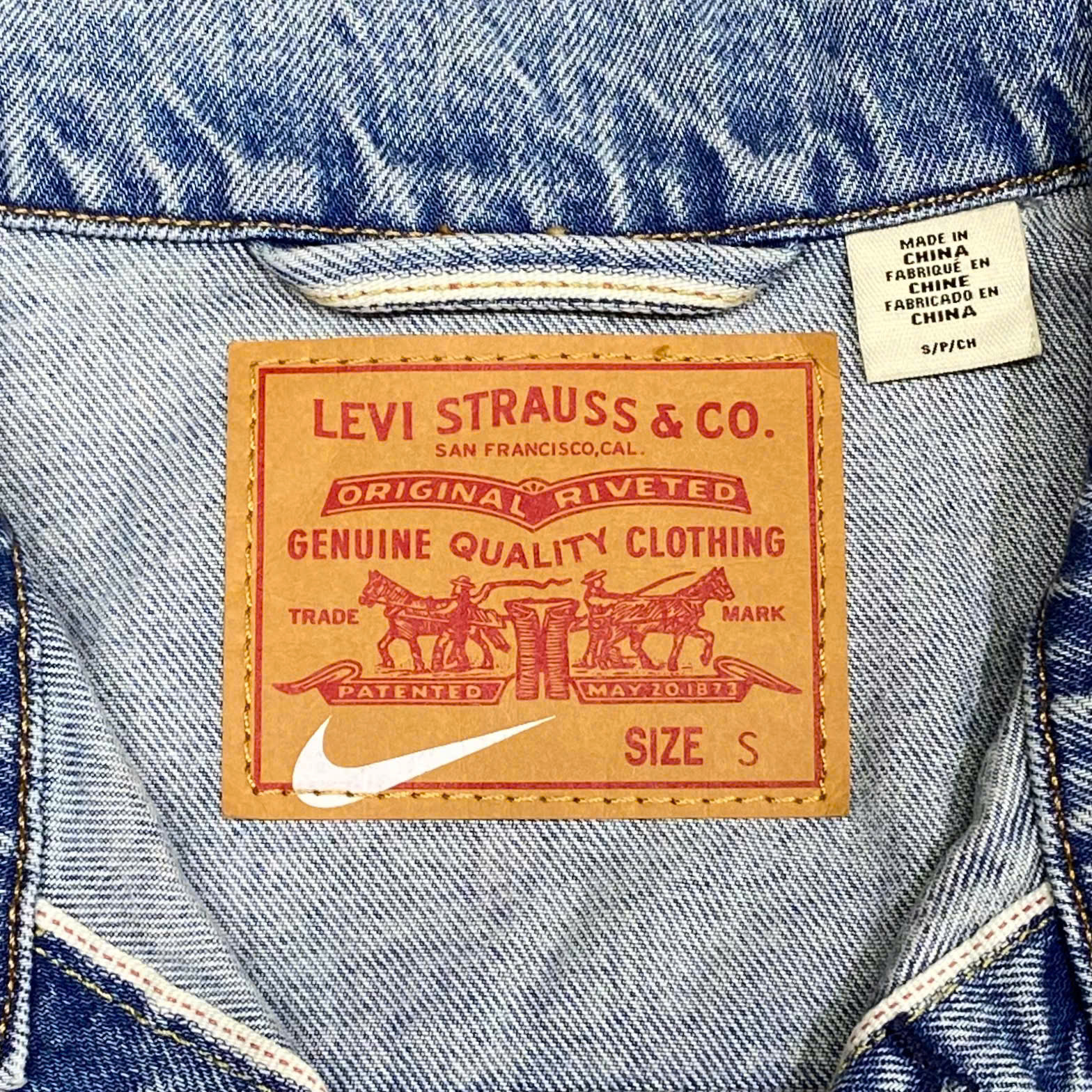 LEVI'S X NIKE VINTAGE TYPE II TRUCKER JACKET LIGHT BLUE 
