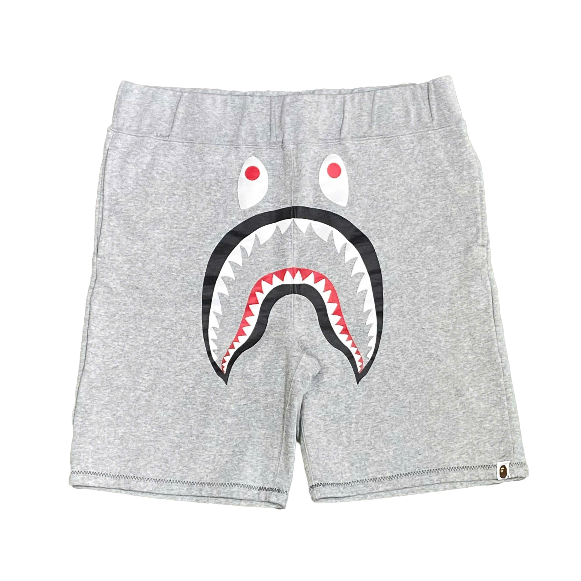  BAPE SHARK SWEAT SHORTS GREY 