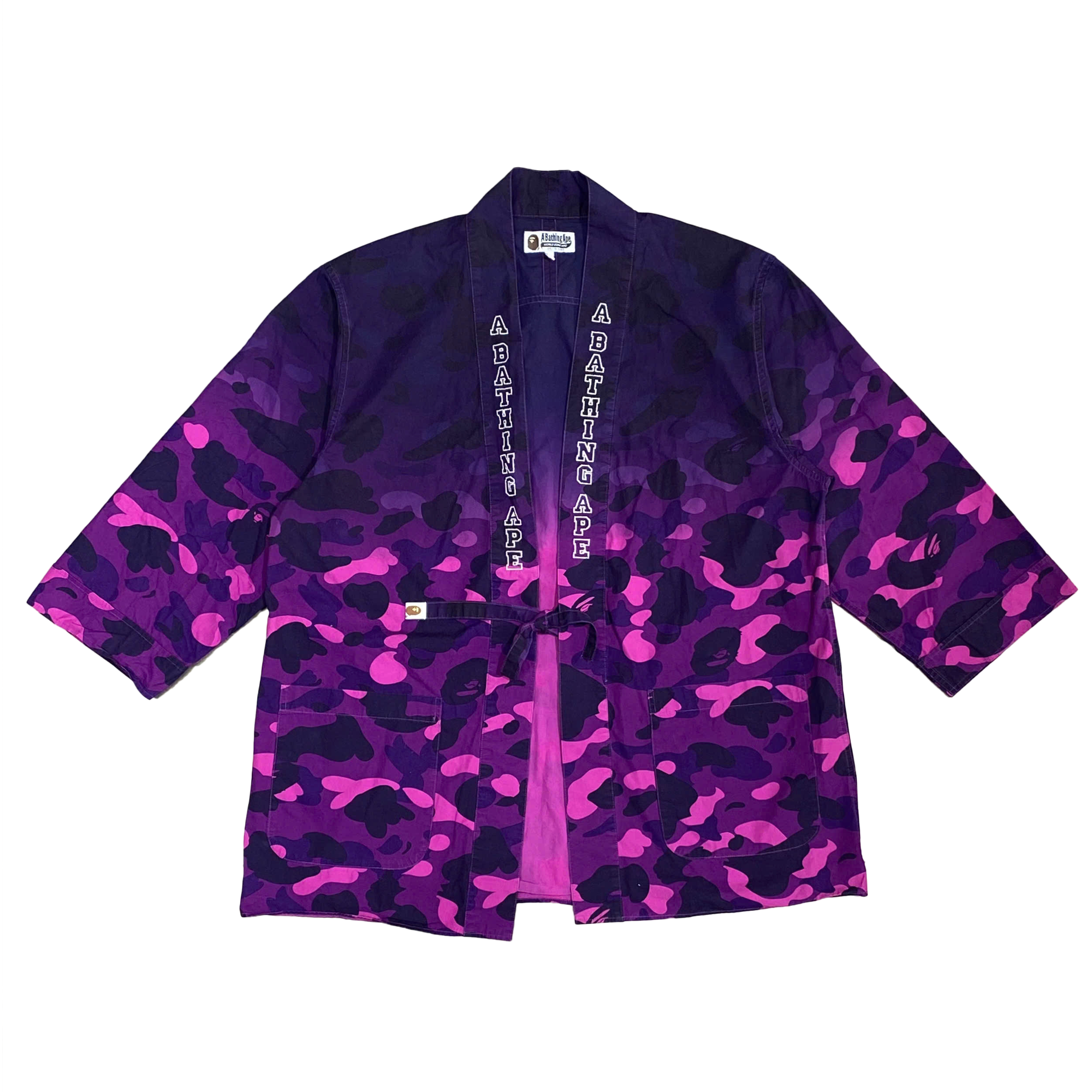  BAPE COLOR CAMO GRADATION KIMONO SHIRT PURPLE 