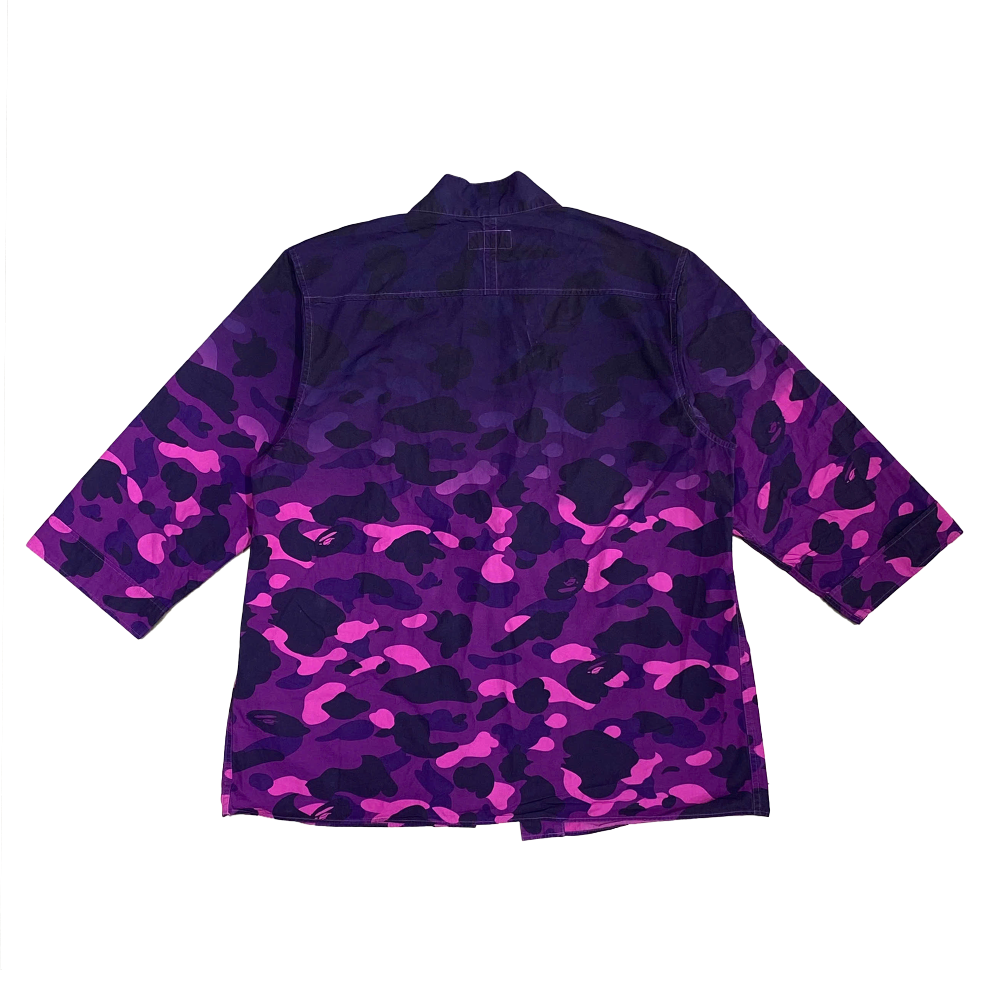  BAPE COLOR CAMO GRADATION KIMONO SHIRT PURPLE 