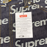  SUPREME JACQUARD LOGOS DOUBLE KNEE DENIM PAINTER JEANS 