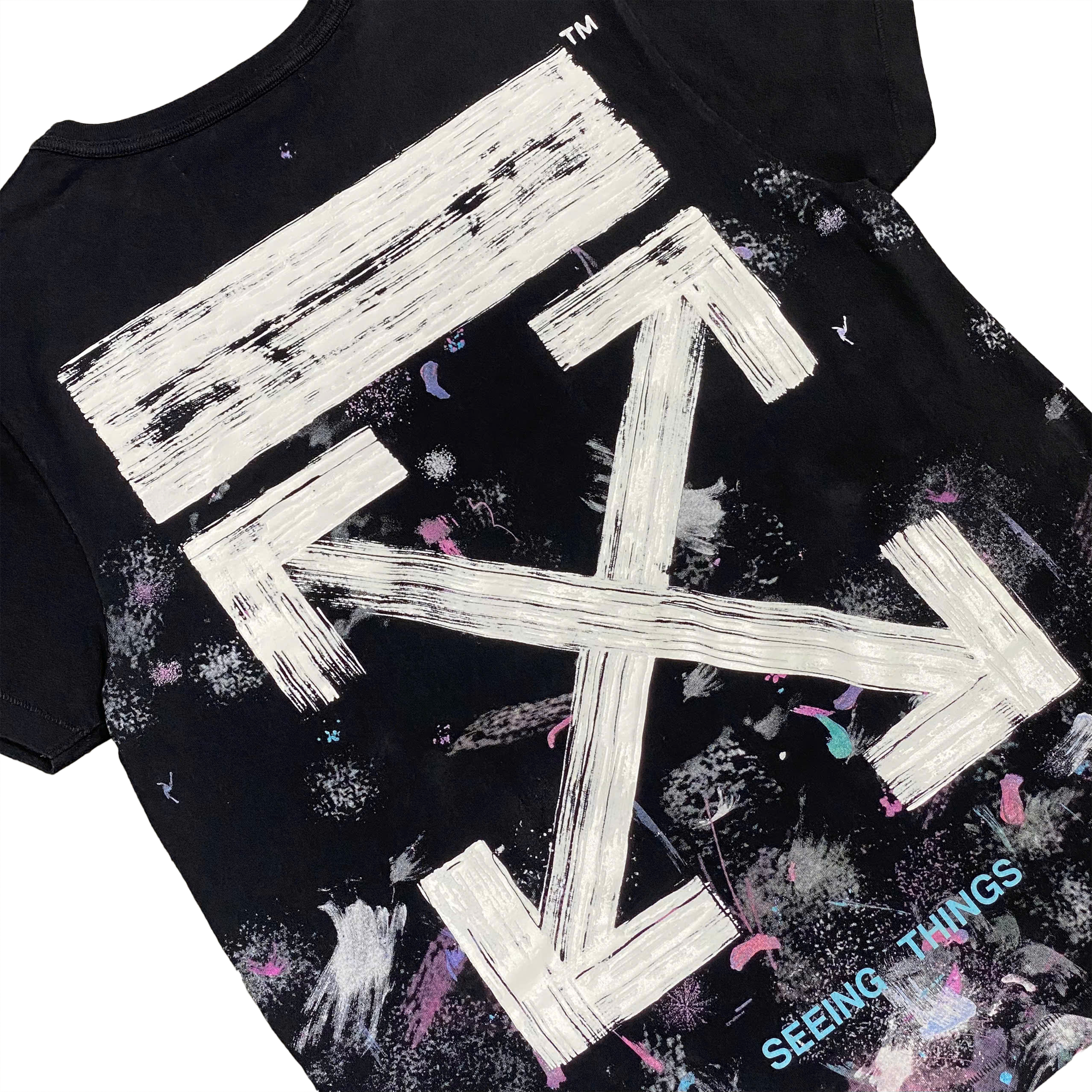  OFF-WHITE SEEING THINGS WASHED T-SHIRT BLACK 