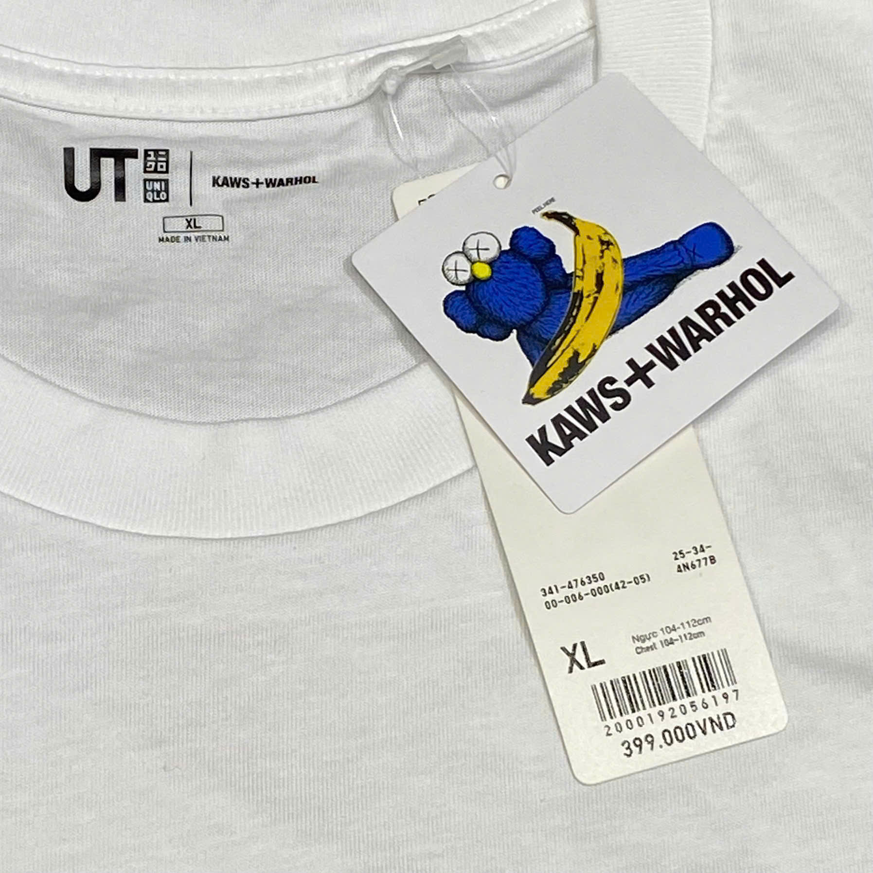  UNIQLO X KAWS X WARHOL GRAPHIC UT T-SHIRT WHITE 