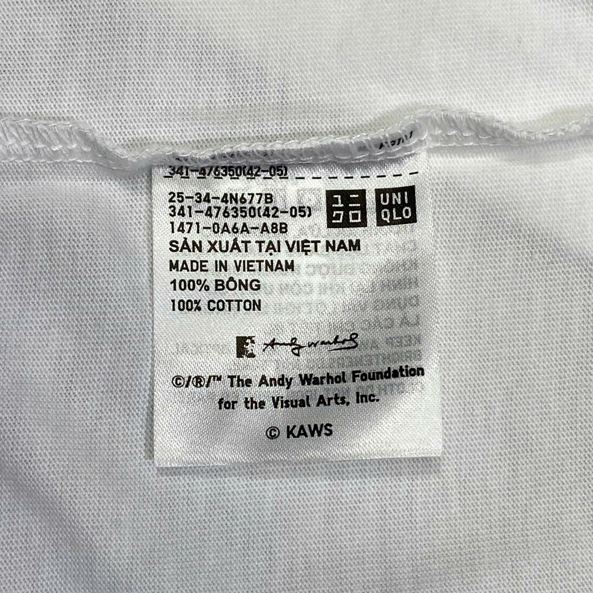  UNIQLO X KAWS X WARHOL GRAPHIC UT T-SHIRT WHITE 