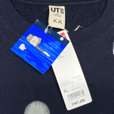  KAWS X UNIQLO LONGSLEEVE SWEATSHIRT BLACK 