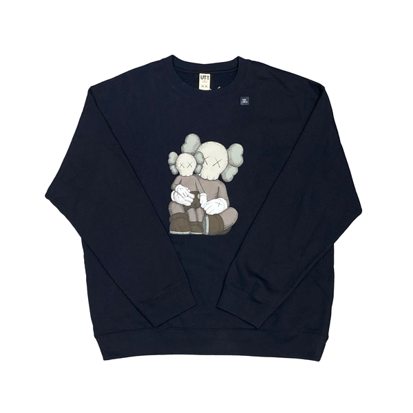  KAWS X UNIQLO LONGSLEEVE SWEATSHIRT BLACK 