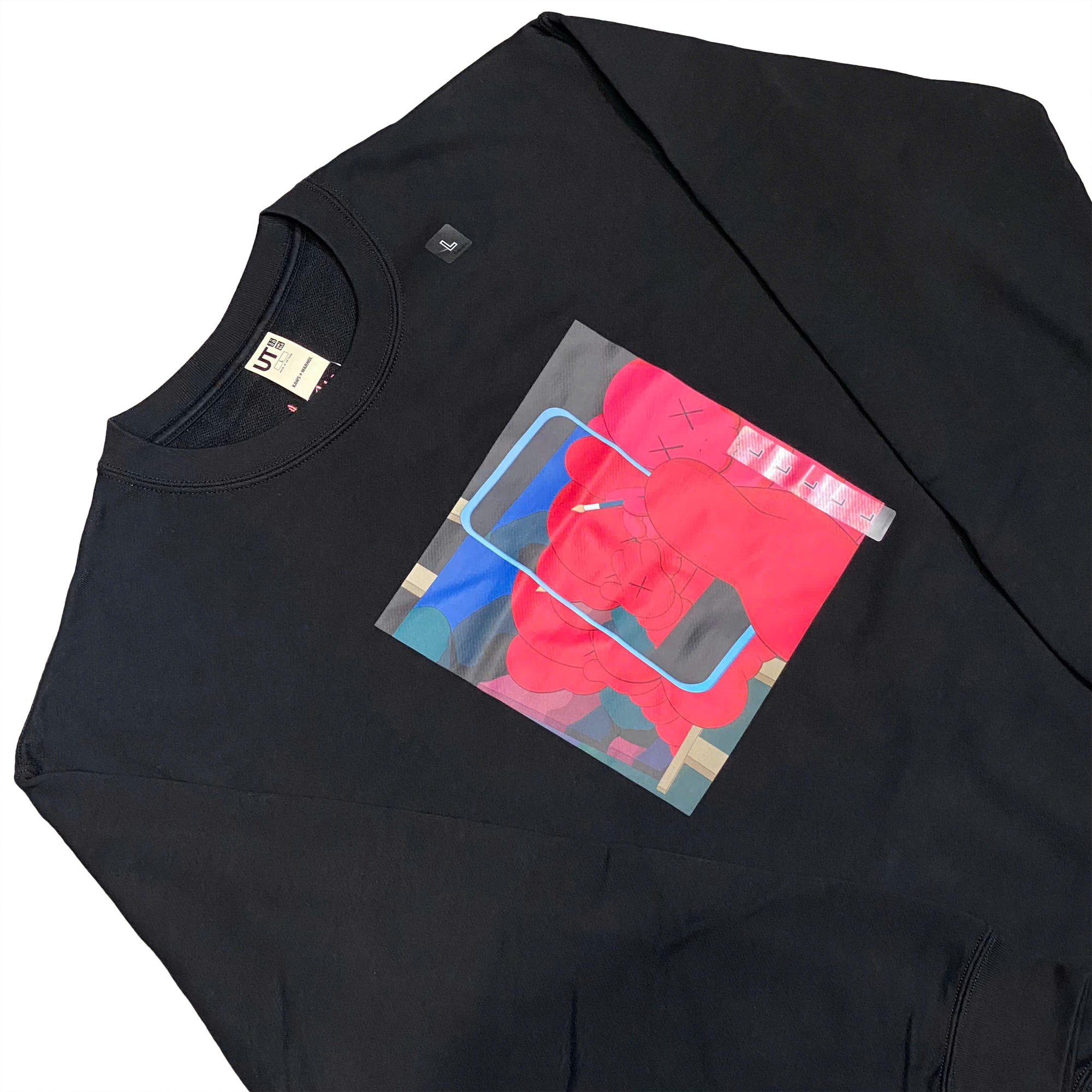  UNIQLO KIDS KAWS + WARHOL SWEAT LONG SLEEVE SHIRT BLACK 