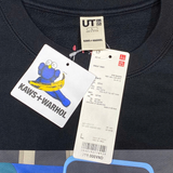  UNIQLO KIDS KAWS + WARHOL SWEAT LONG SLEEVE SHIRT BLACK 