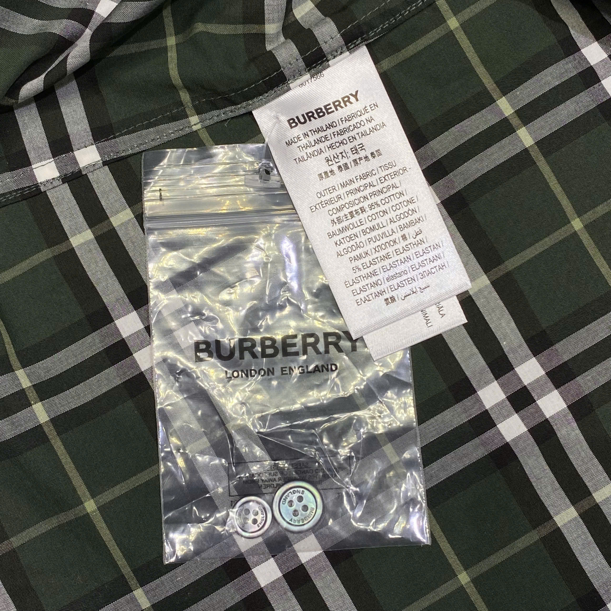  BURBERRY CHECK-PRINT COTTON SHIRT 