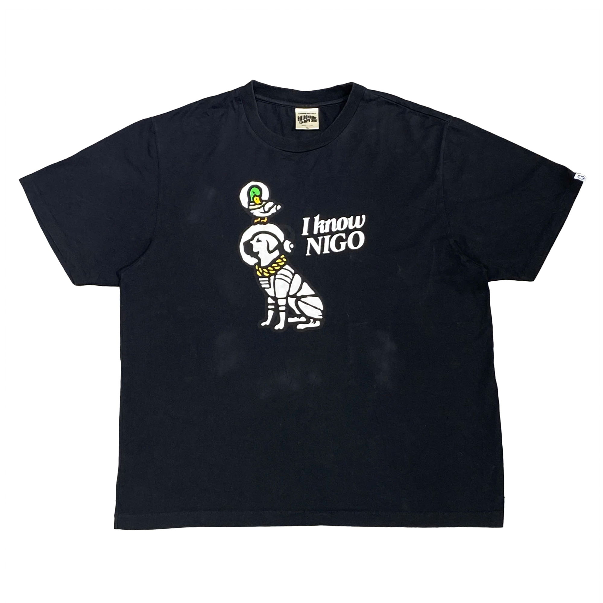  HUMAN MADE X BILLIONAIRE BOYS CLUB I KNOW NIGO TEE BLACK 