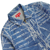  SUPREME GONZ MAP WORK JACKET WASHED BLUE 