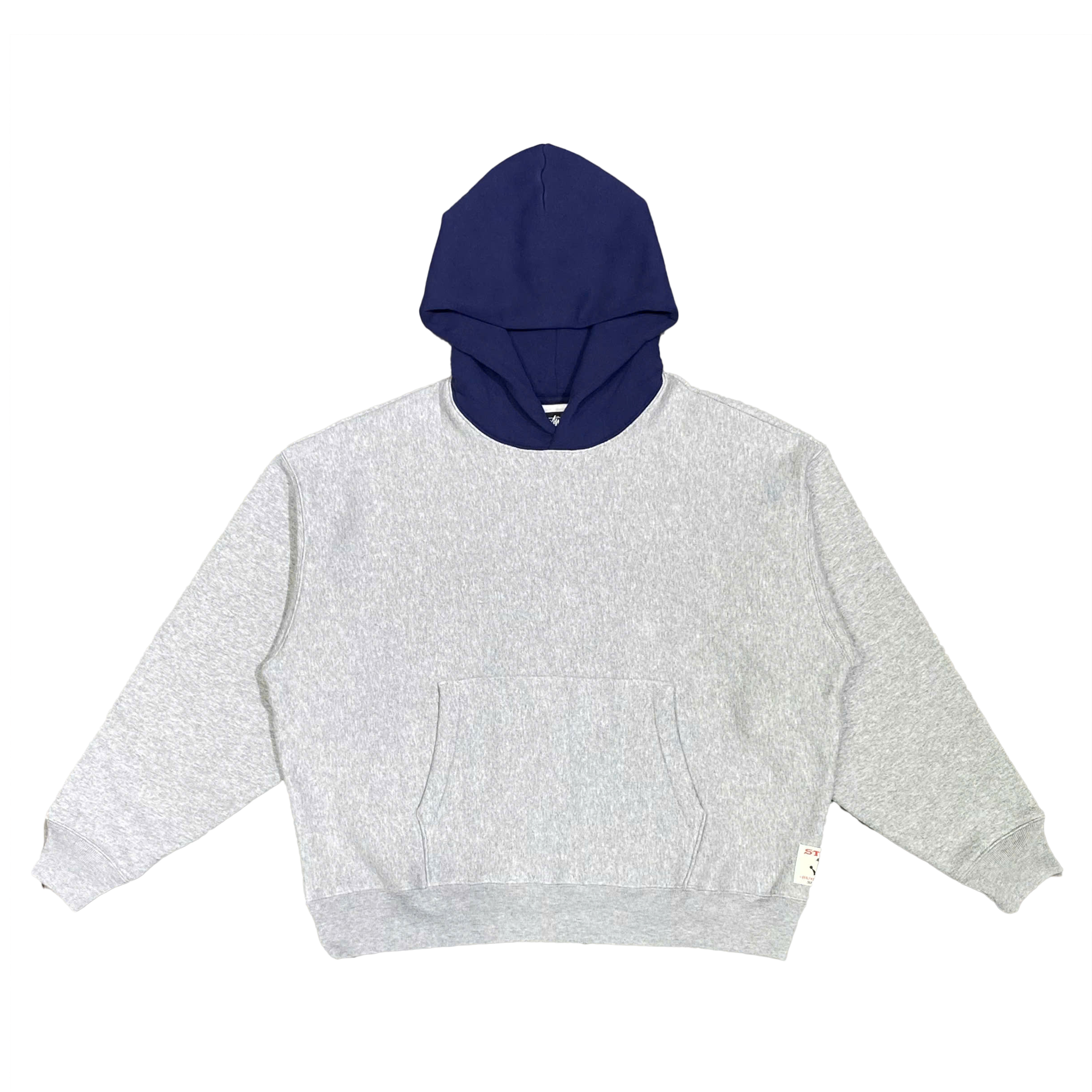  STUSSY TWO TONE HOODIE GREY HEATHER 