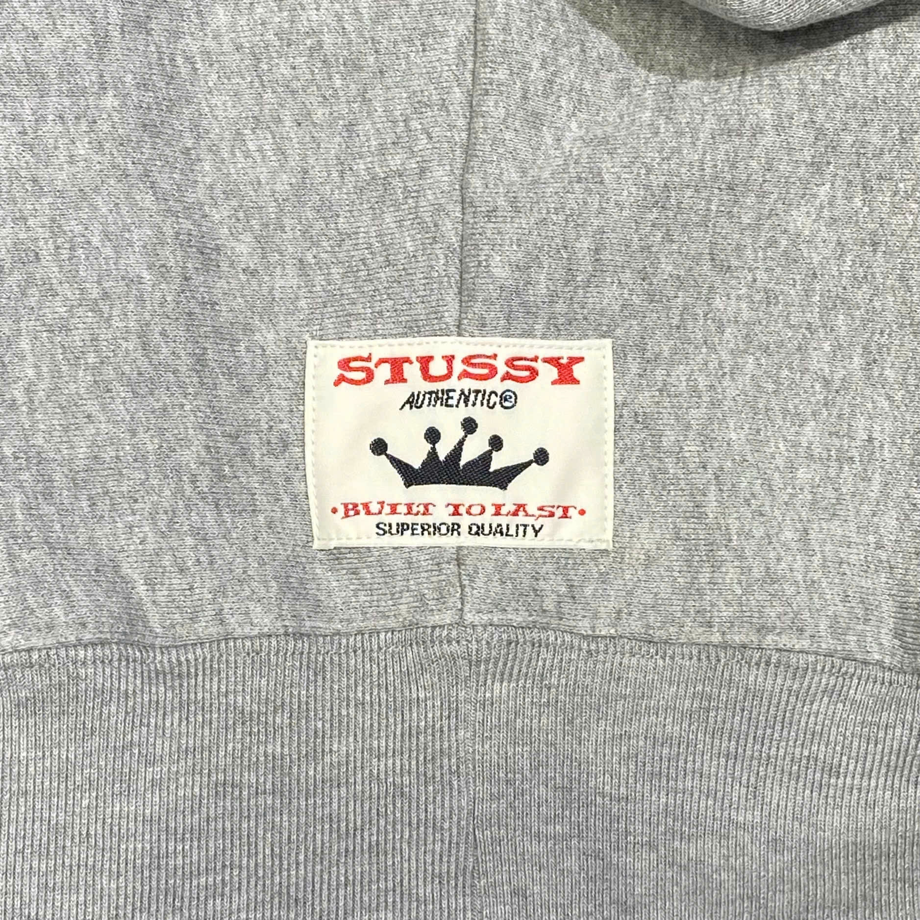 STUSSY TWO TONE HOODIE GREY HEATHER 