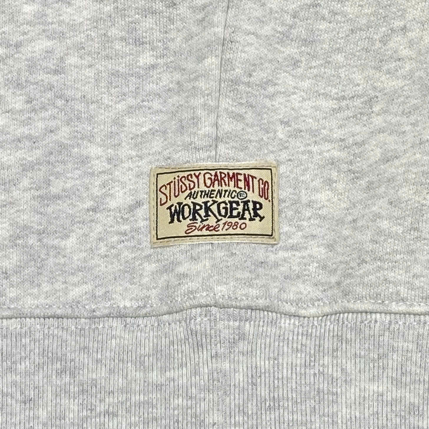  STUSSY FLEECE RAGLAN ZIP MOCK ASH HEATHER 