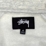 STUSSY FLEECE RAGLAN ZIP MOCK ASH HEATHER 