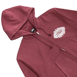  STUSSY MANTRA ZIP HOODIE BURGUNDY 