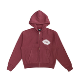  STUSSY MANTRA ZIP HOODIE BURGUNDY 