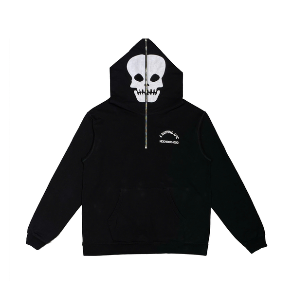  A BATHING APE BAPE x NBHD TWO FACE HALF ZIP PULLOVER HOODIE 