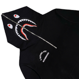 A BATHING APE BAPE x NBHD TWO FACE HALF ZIP PULLOVER HOODIE 