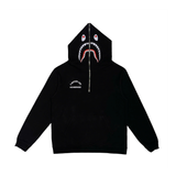  A BATHING APE BAPE x NBHD TWO FACE HALF ZIP PULLOVER HOODIE 