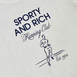  SPORTY & RICH RUNNING MAN T-SHIRT IN WHITE/NAVY 