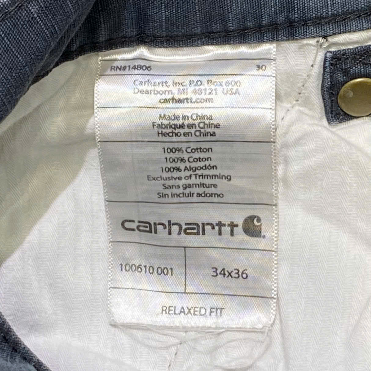  CARHARTT DOUBLE KNEE TACTICAL CARGO TROUSERS 