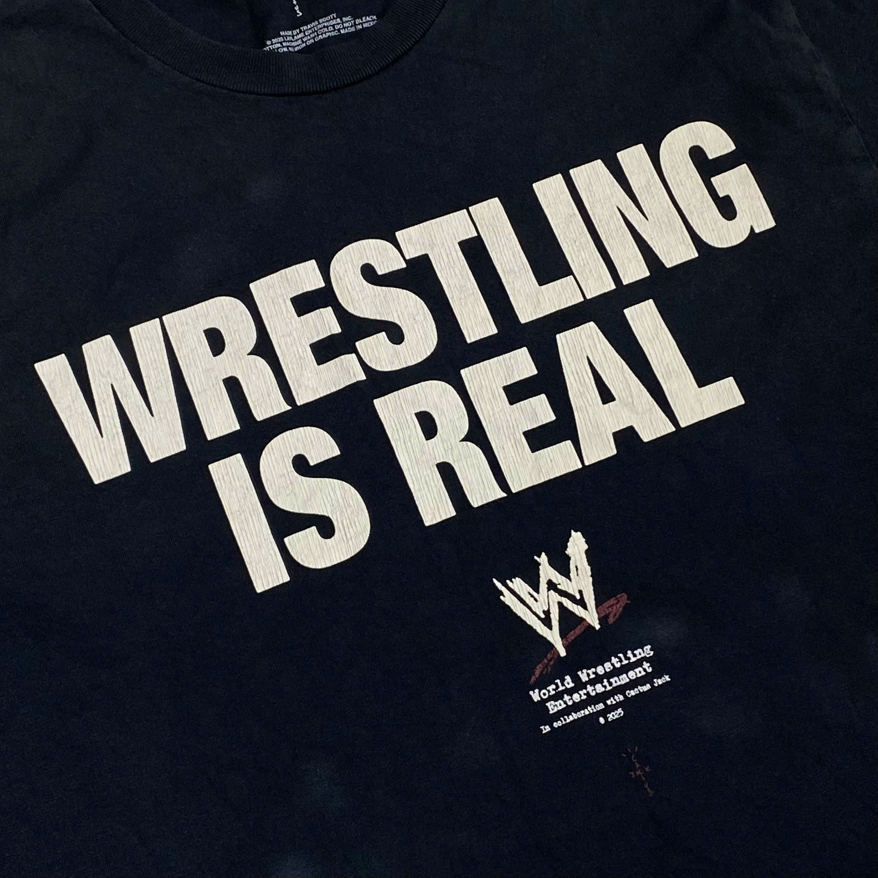  TRAVIS SCOTT WRESTLING IS REAL TEE BLACK 
