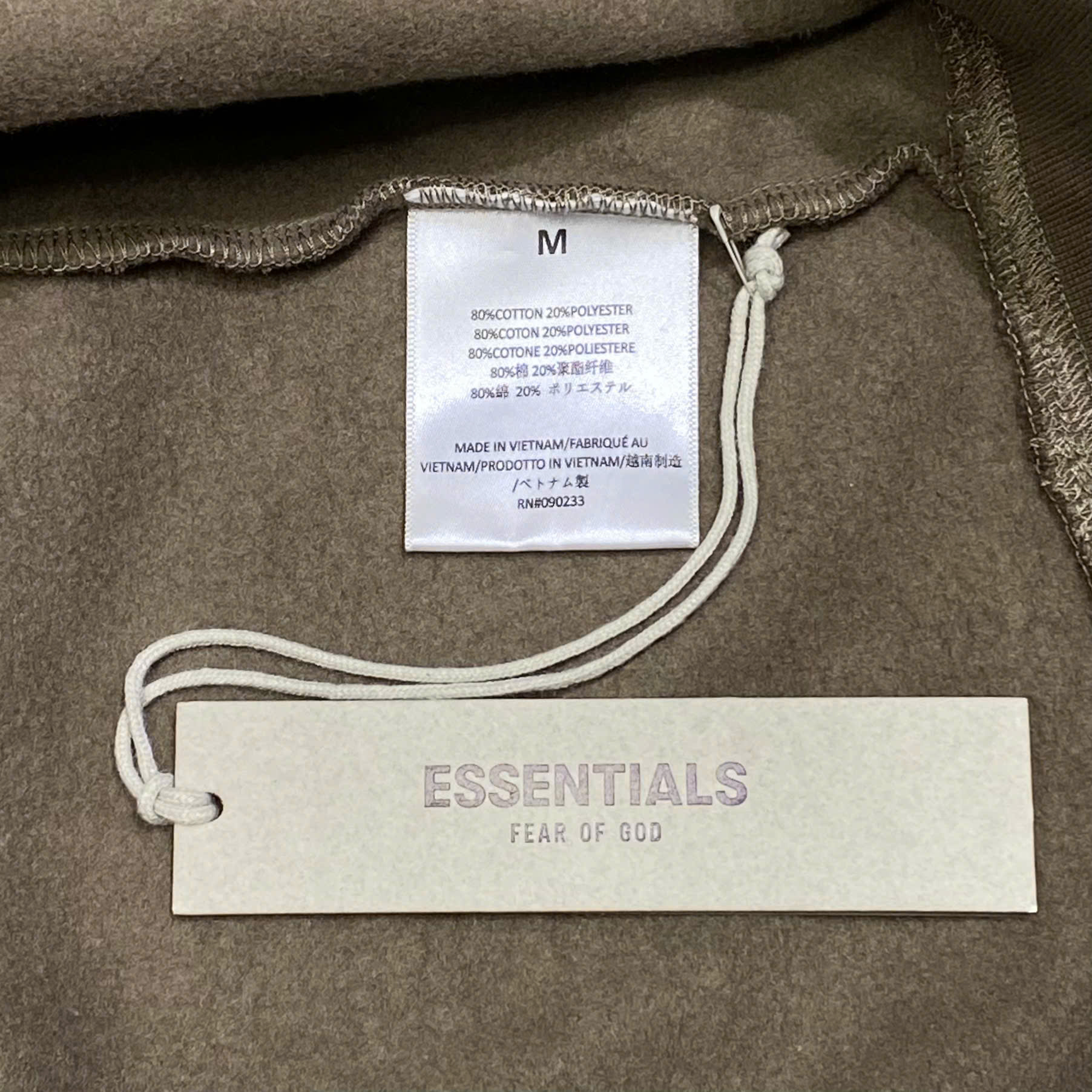  FEAR OF GOD ESSENTIALS HOODIE WOOD 