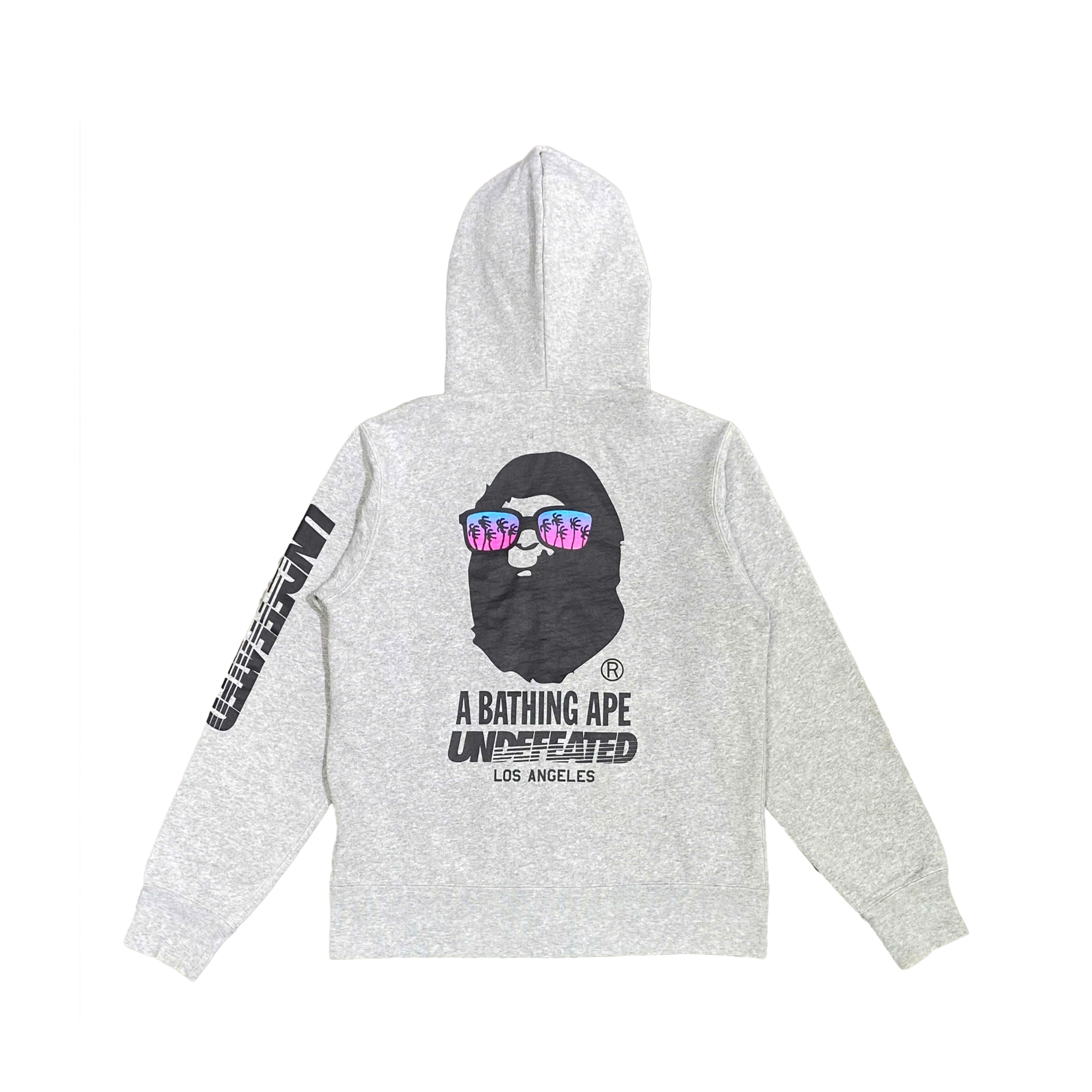  UNDEFEATED × BAPE HEAD LOGO FULL ZIP HOODIE 