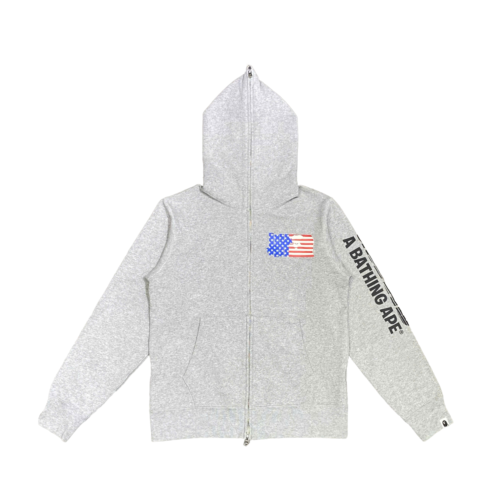  UNDEFEATED × BAPE HEAD LOGO FULL ZIP HOODIE 