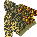  BAPE 1ST CAMO UPCYCLED RELAXED FIT FULL ZIP HOODIE 