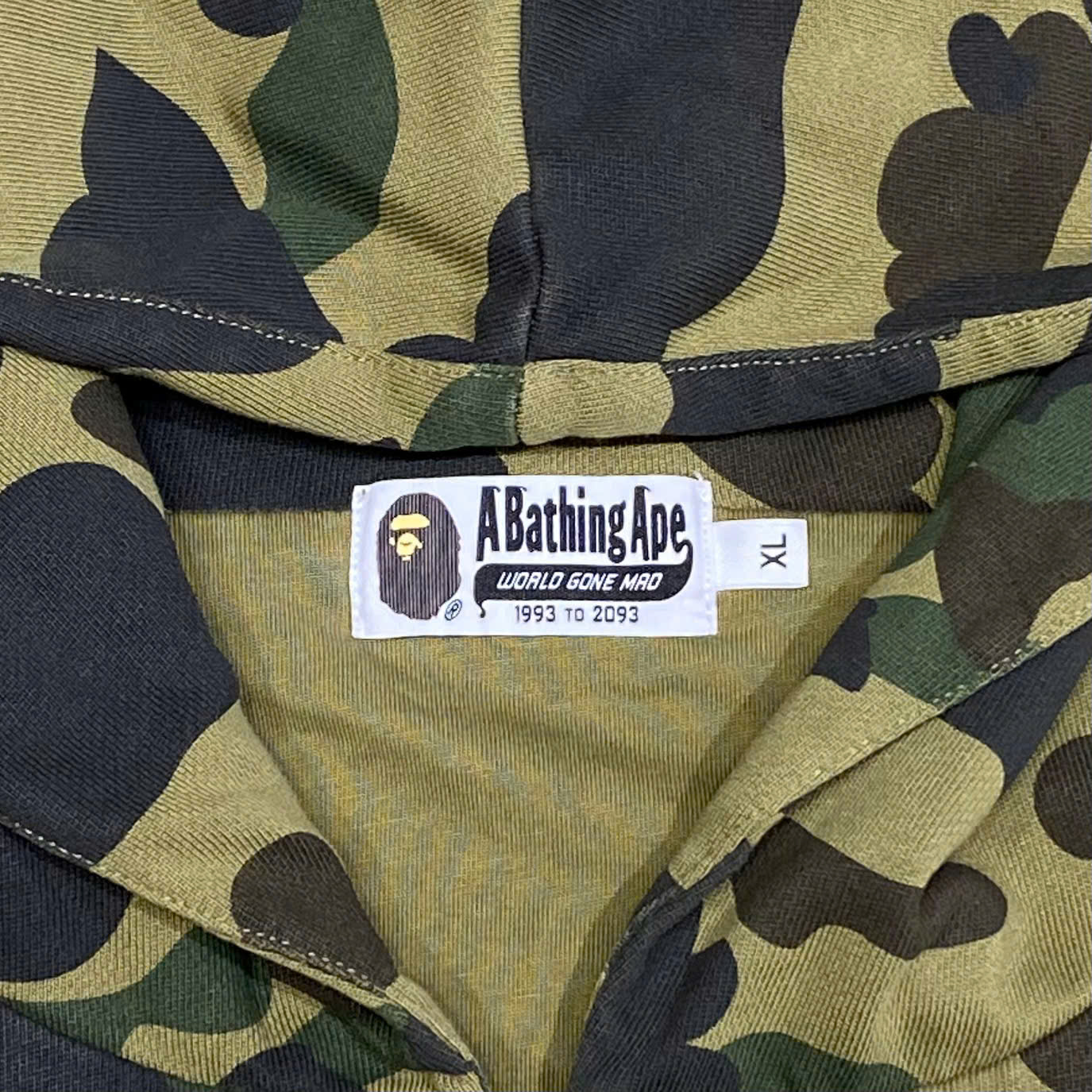  BAPE 1ST CAMO UPCYCLED RELAXED FIT FULL ZIP HOODIE 