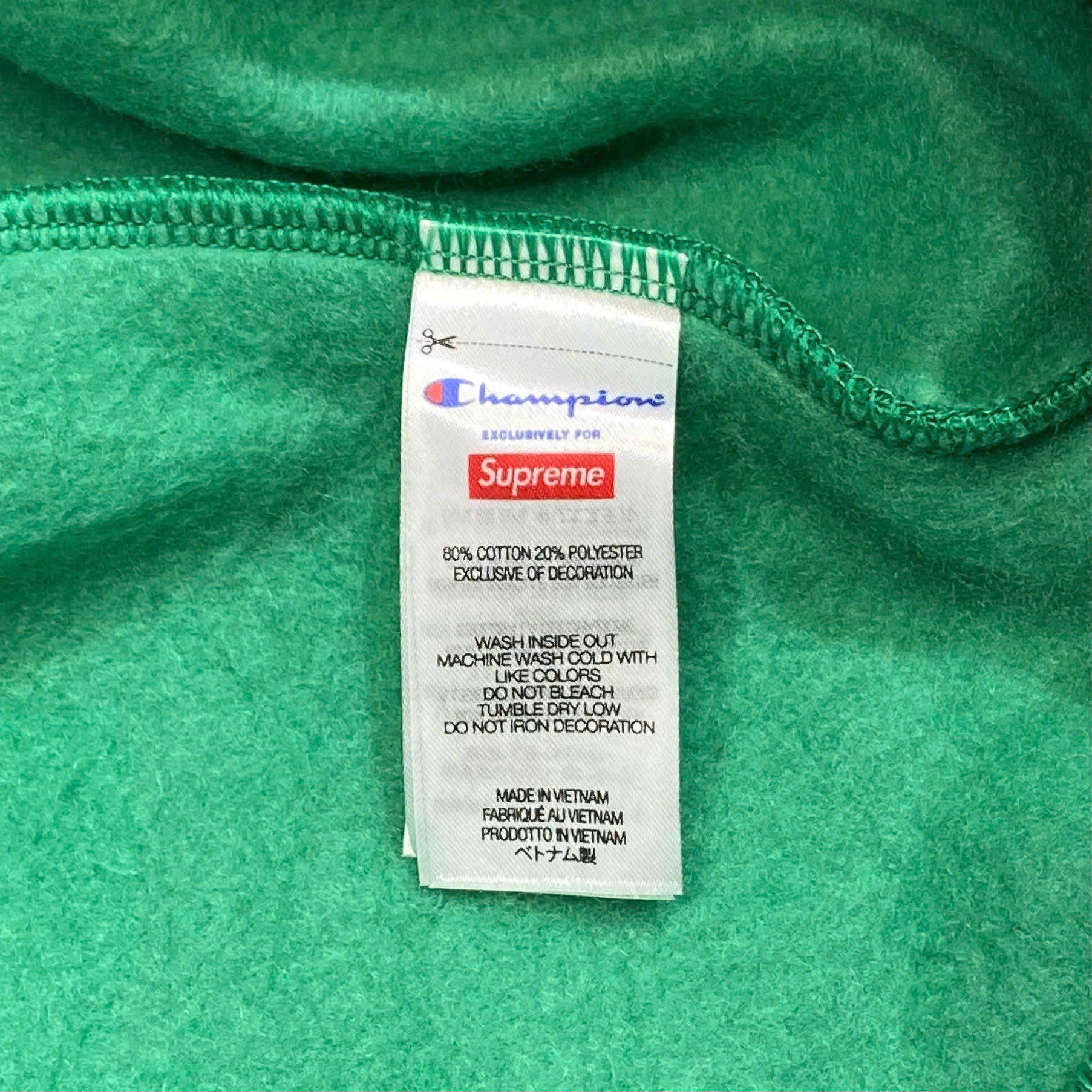  SUPREME CHAMPION ZIP UP HOODED SWEATSHIRT 
