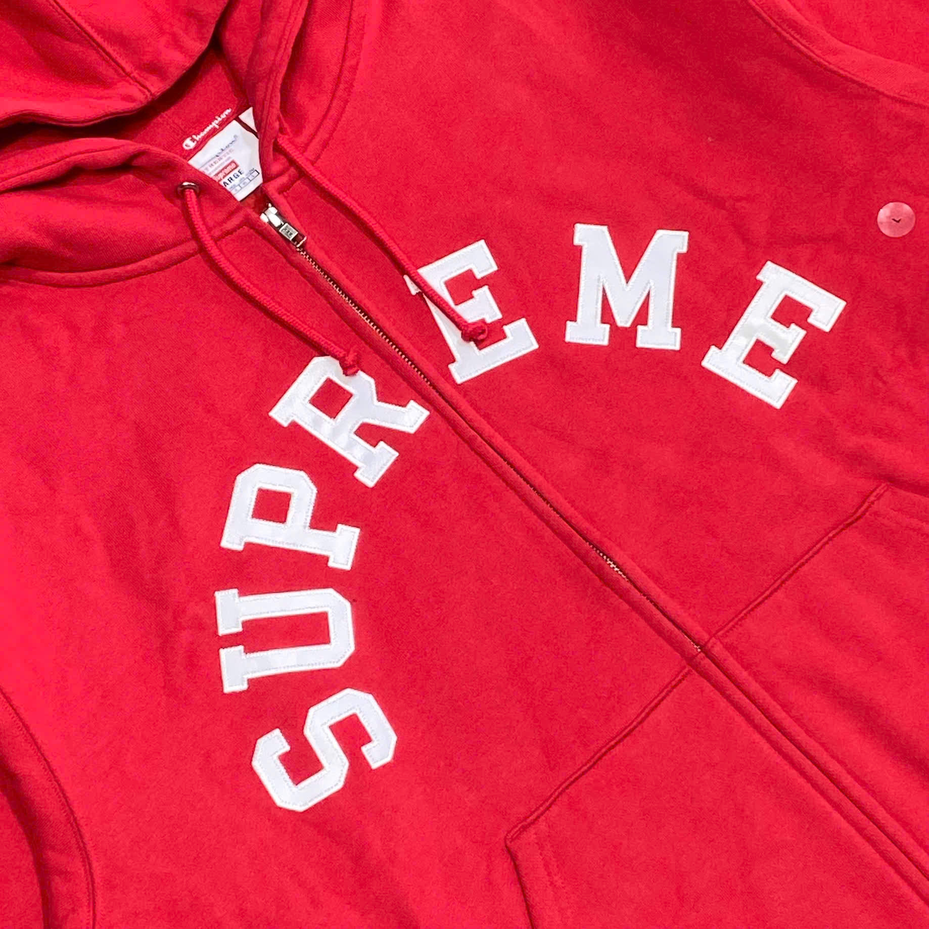  SUPREME CHAMPION ZIP UP HOODED SWEATSHIRT 