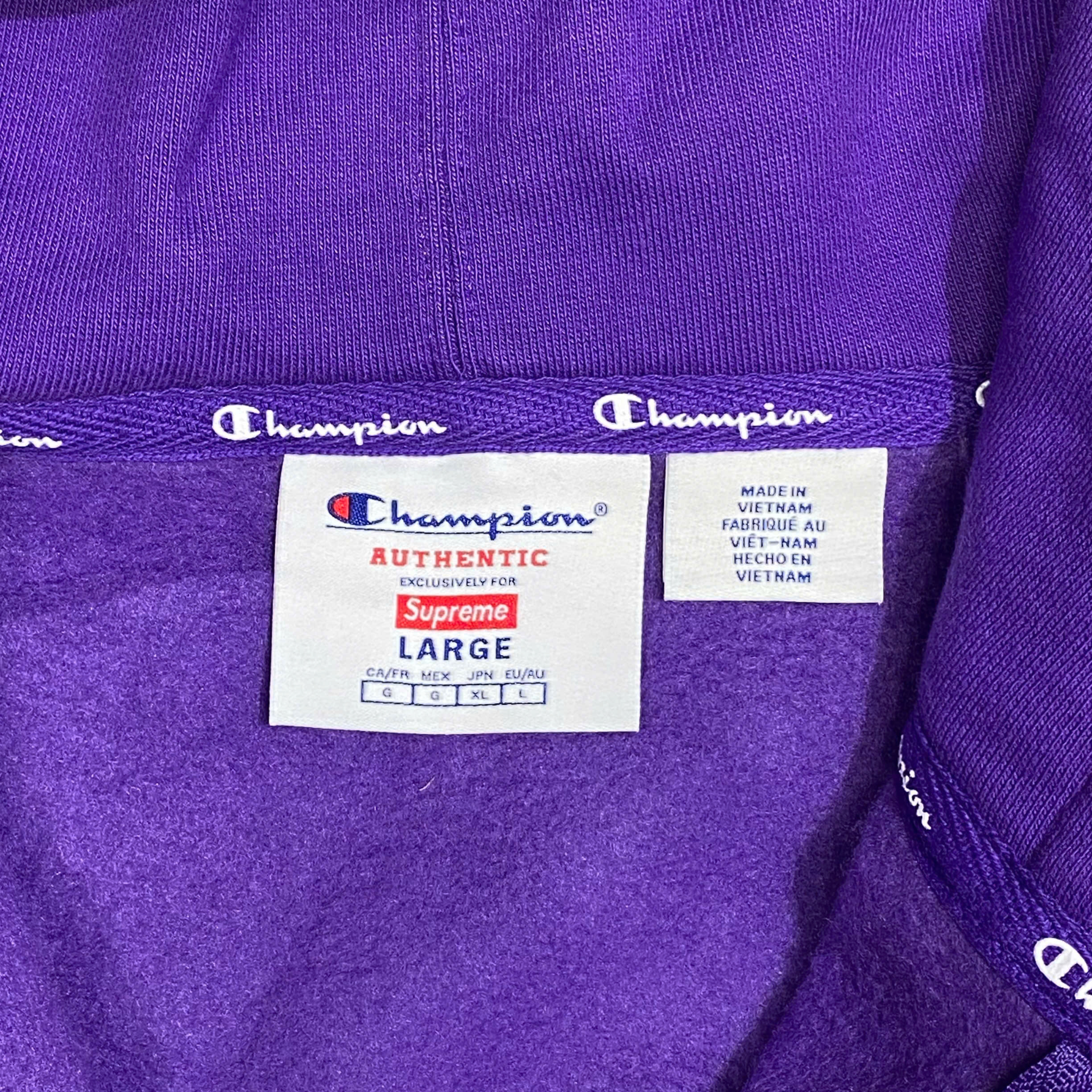  SUPREME CHAMPION ZIP UP HOODED SWEATSHIRT 