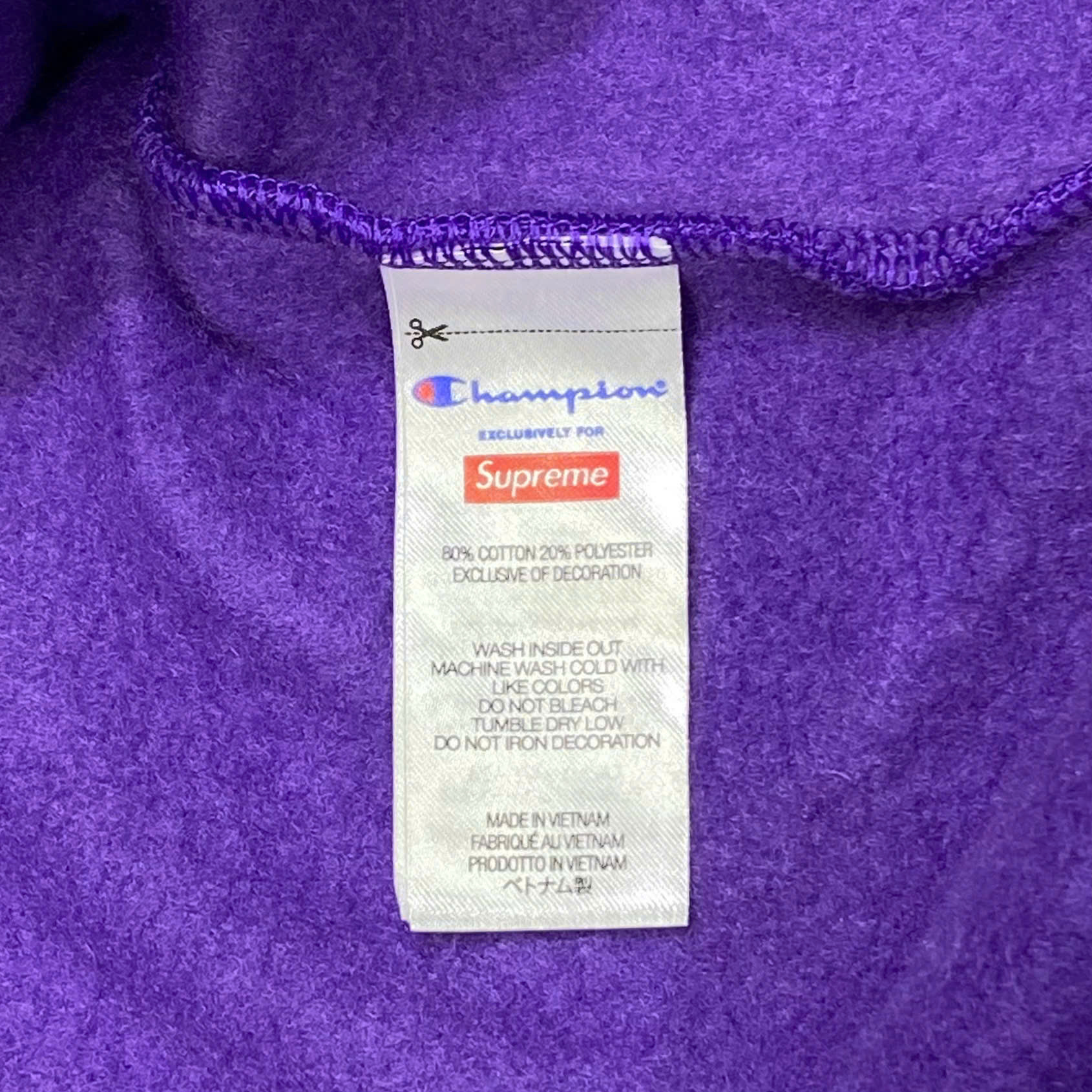  SUPREME CHAMPION ZIP UP HOODED SWEATSHIRT 