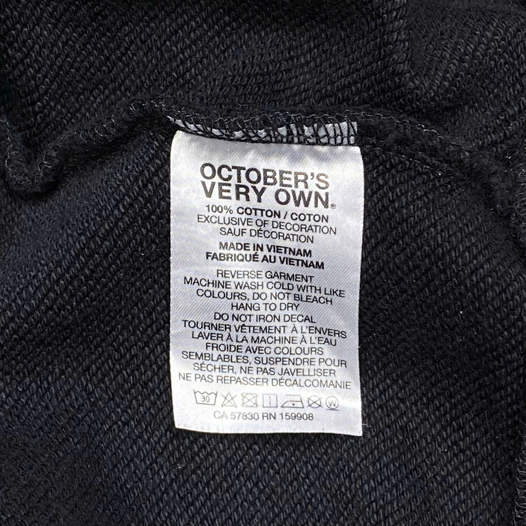  OVO ENZYME WASHED PANELLED CREWNECK 