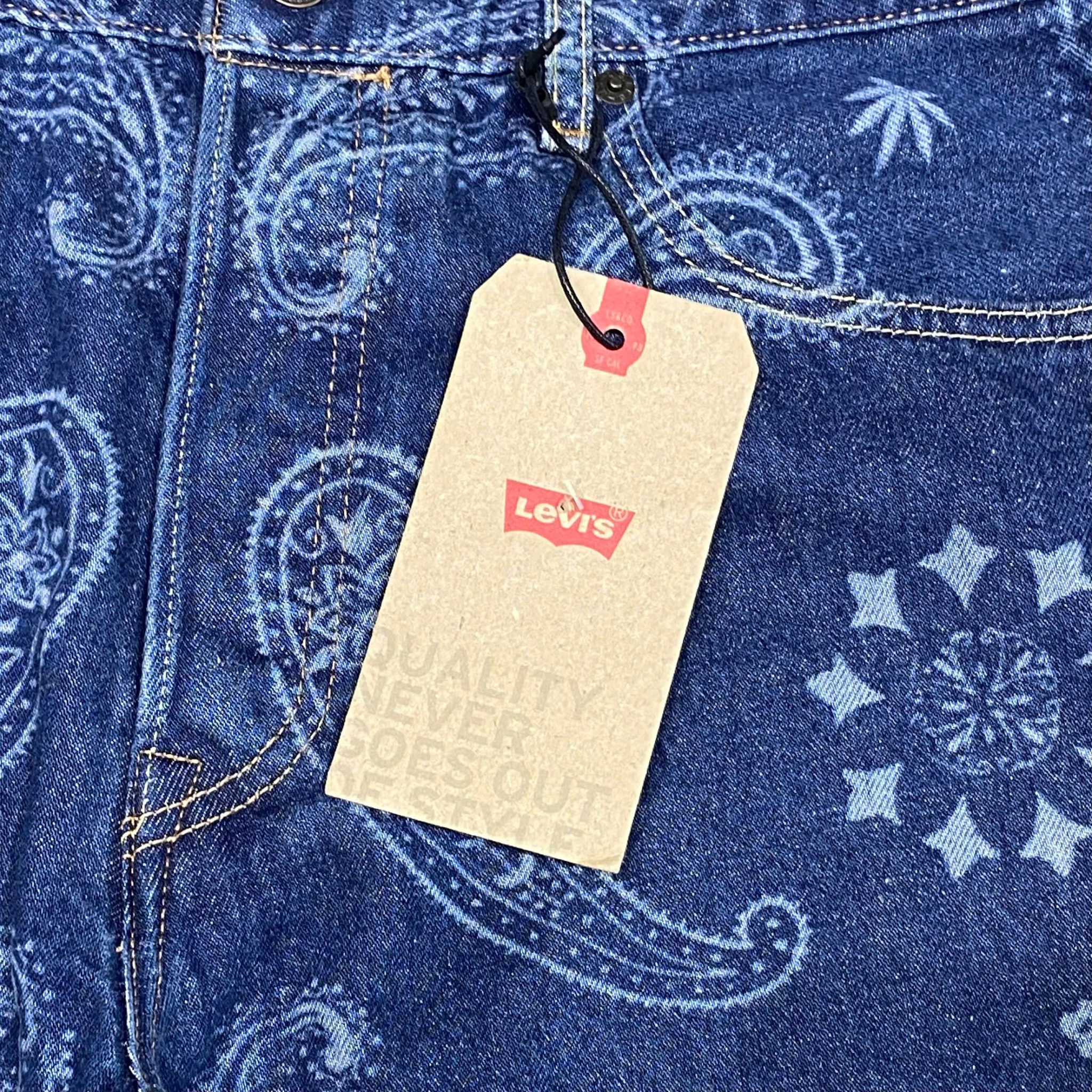  LEVI'S X SNOOP DOGG JEANS LOT 420 PAISLEY BANDANA BLUE WEED 