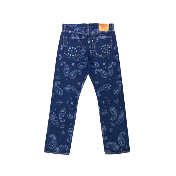  LEVI'S X SNOOP DOGG JEANS LOT 420 PAISLEY BANDANA BLUE WEED 