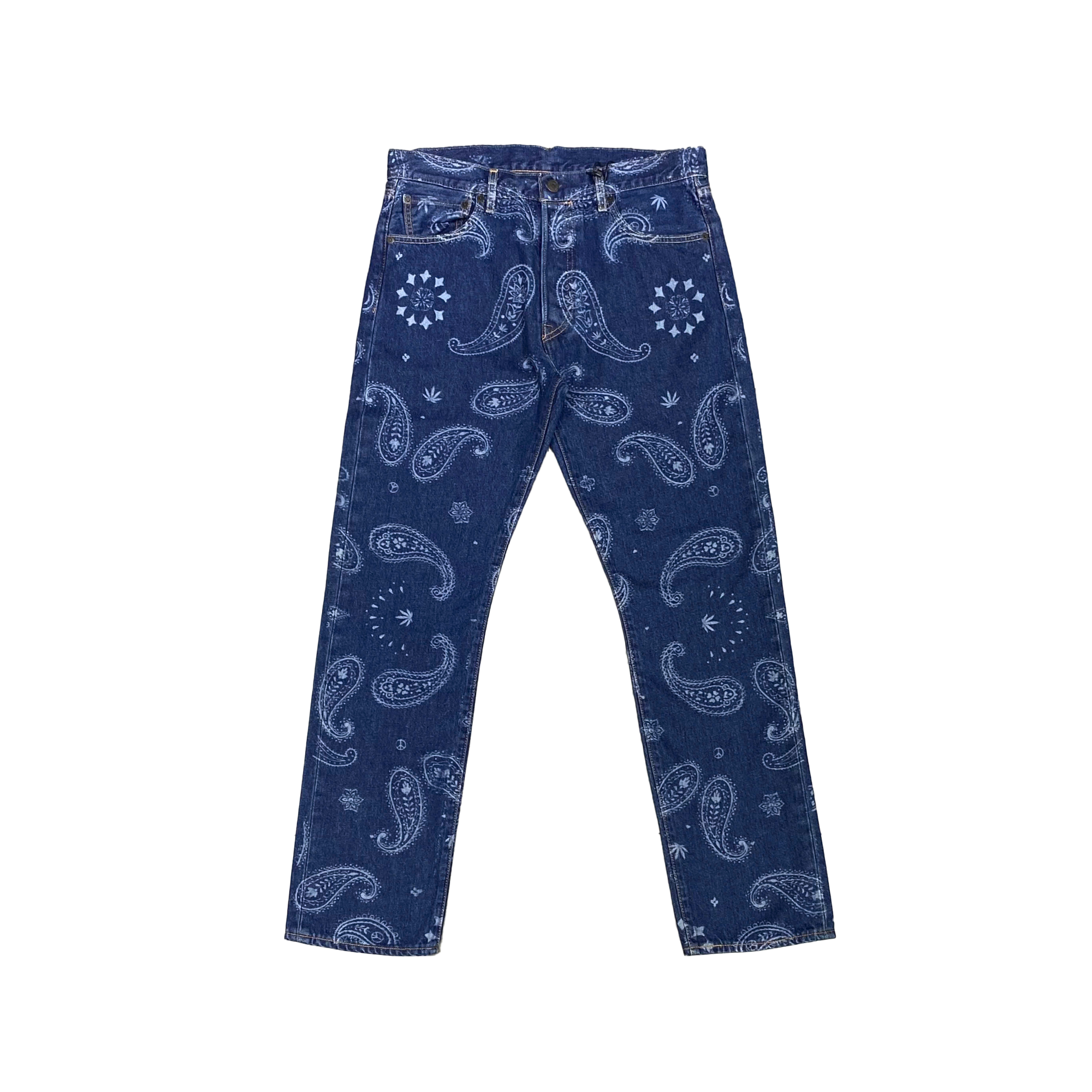  LEVI'S X SNOOP DOGG JEANS LOT 420 PAISLEY BANDANA BLUE WEED 