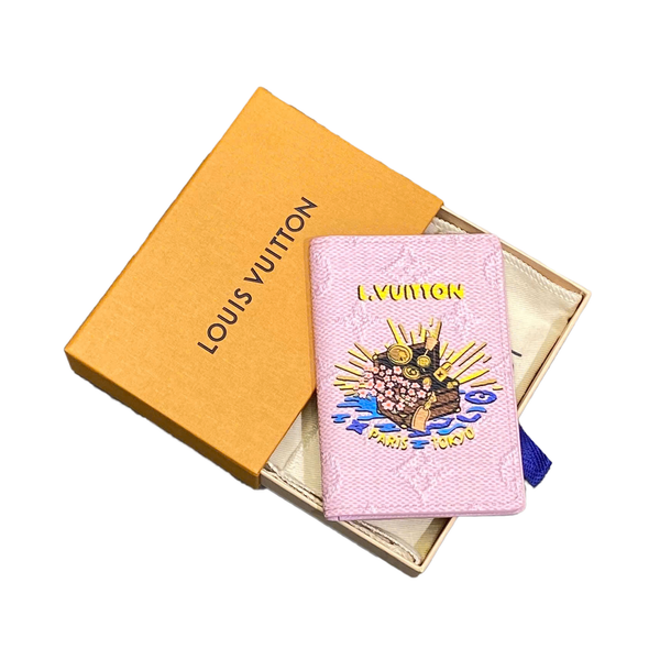  LOUIS VUITTON X NIGO MONOGRAM PARIS TOKYO POCKET ORGANIZER PINK 