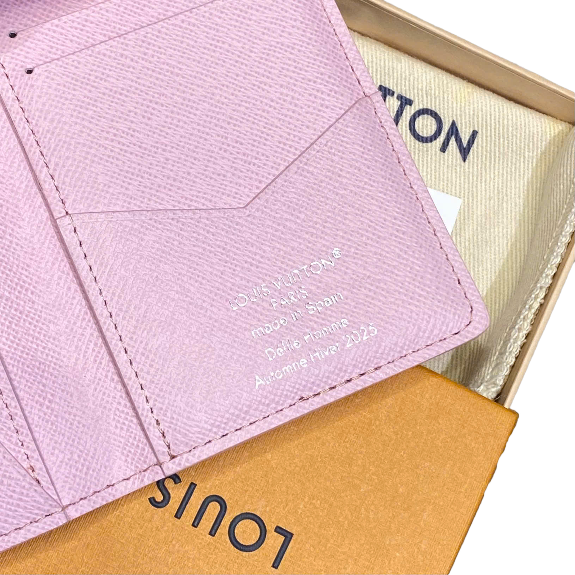  LOUIS VUITTON X NIGO MONOGRAM PARIS TOKYO POCKET ORGANIZER PINK 