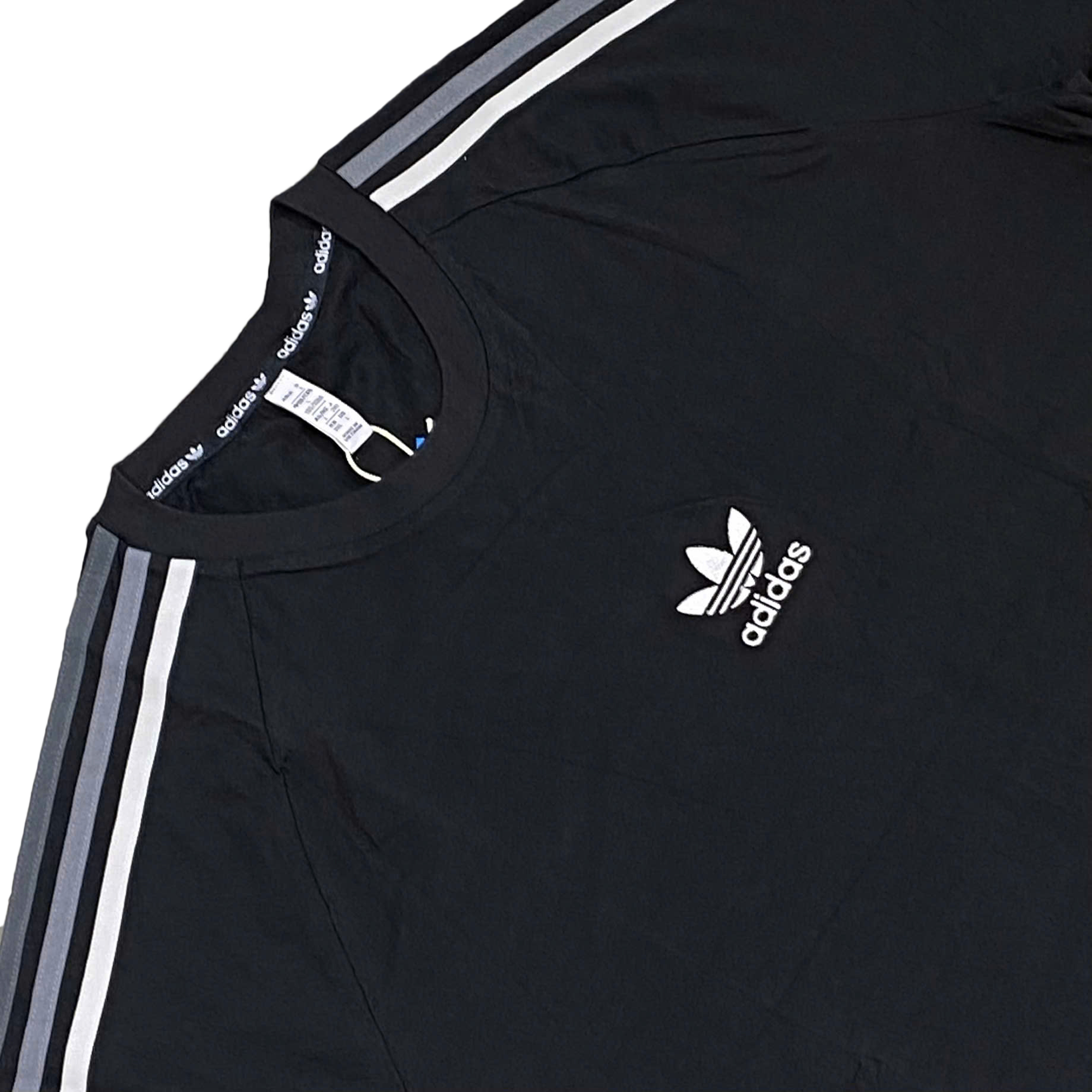  ADIDAS ORIGINALS STRIPE LOGO MICRO MARK ROUND NECK CASUAL SHORT GK1963 