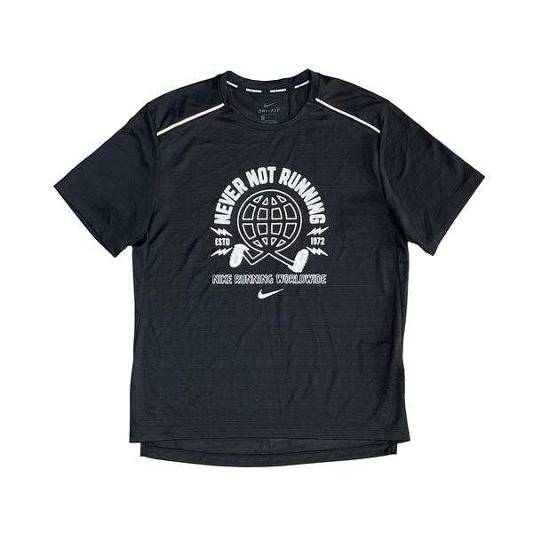  NIKE M NK MILER SS WILD RUN GX PO 
